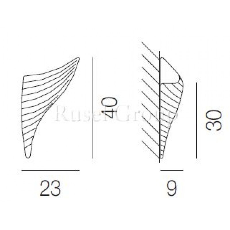 Настенный светильник Vistosi GIGLIO AP DES