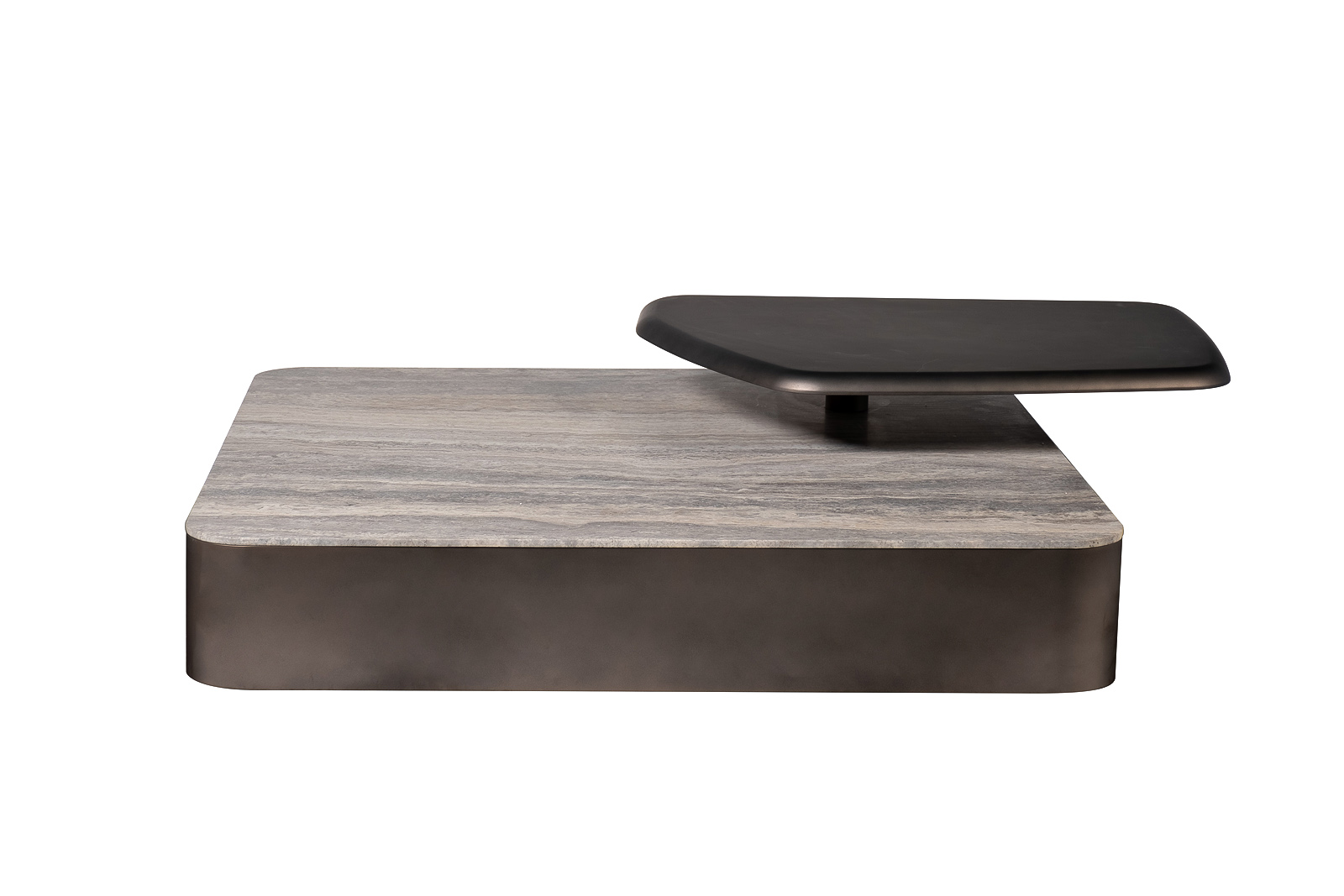 Стол журнальный квадратный мраморный с полкой Garda Decor 58DB-24079