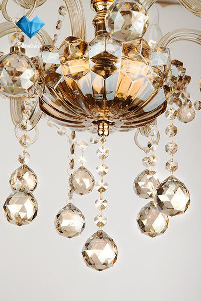 Подвесная люстра Eurosvet 10052/6 золото/тонированный хрусталь Strotskis