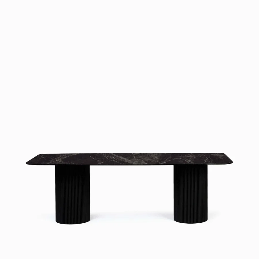 Обеденный стол COSMO S-Elan16-230x100-N-CM-PVC-SS-FNS-typeA-arcR100