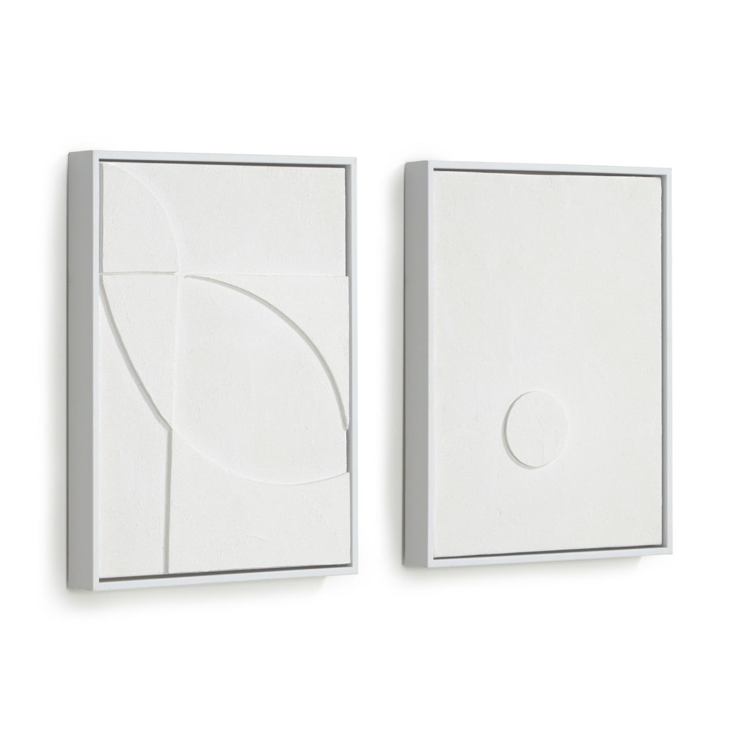 Набор из двух картин Brunella белых 32 х 42 см La Forma (ex Julia Grup)