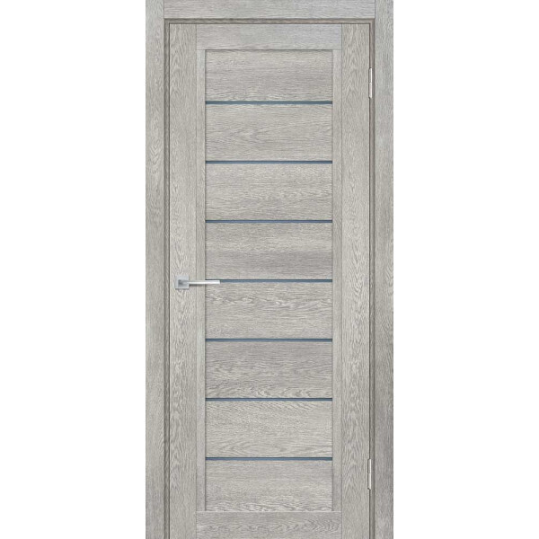 Межкомнатная дверь Graf ТЕХНО-808 графит сатинат Чиаро гриджио (2000 х 800)