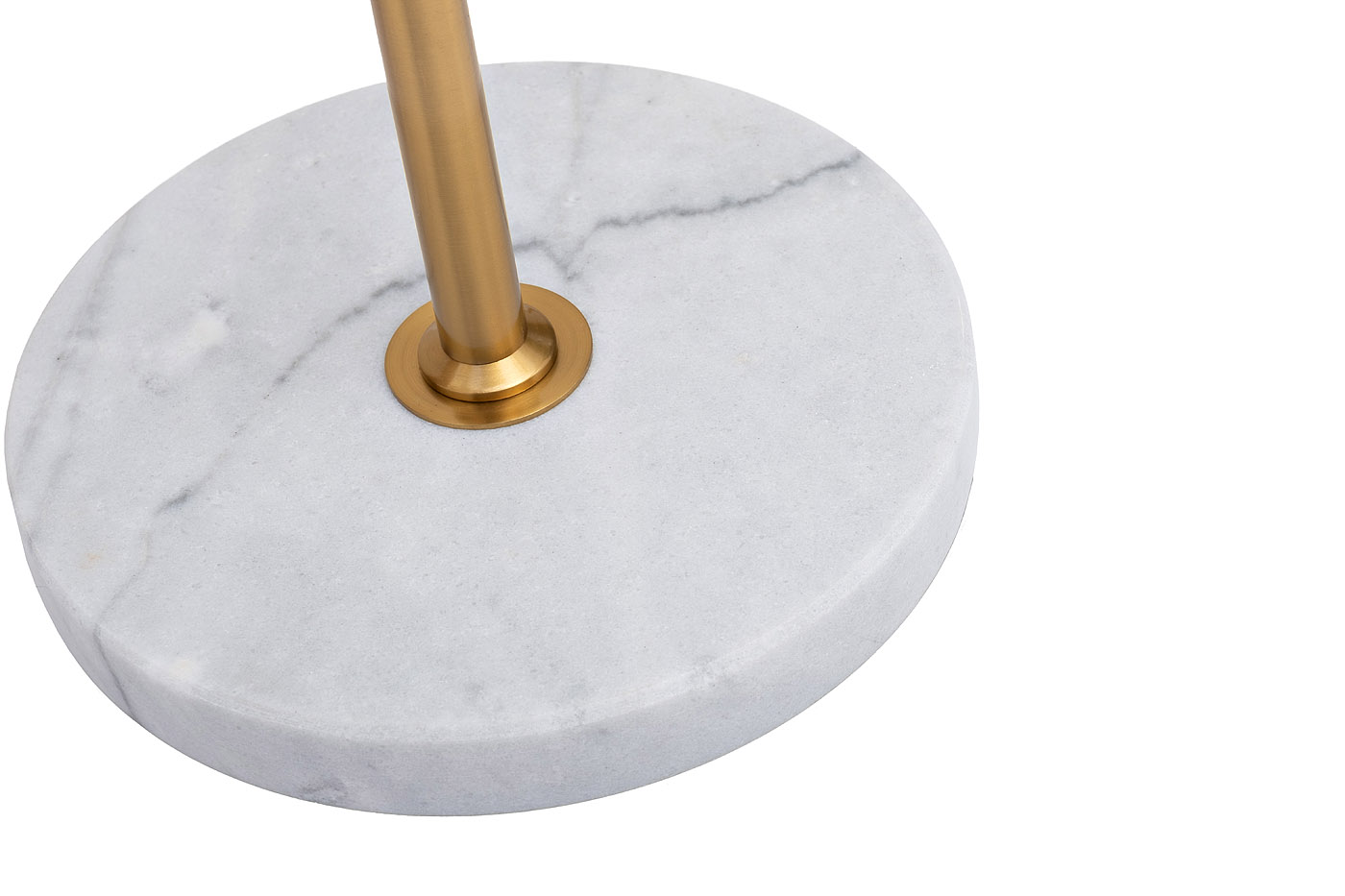 Торшер с мраморным столиком и золотым плафоном Garda Decor K2CPF-07258