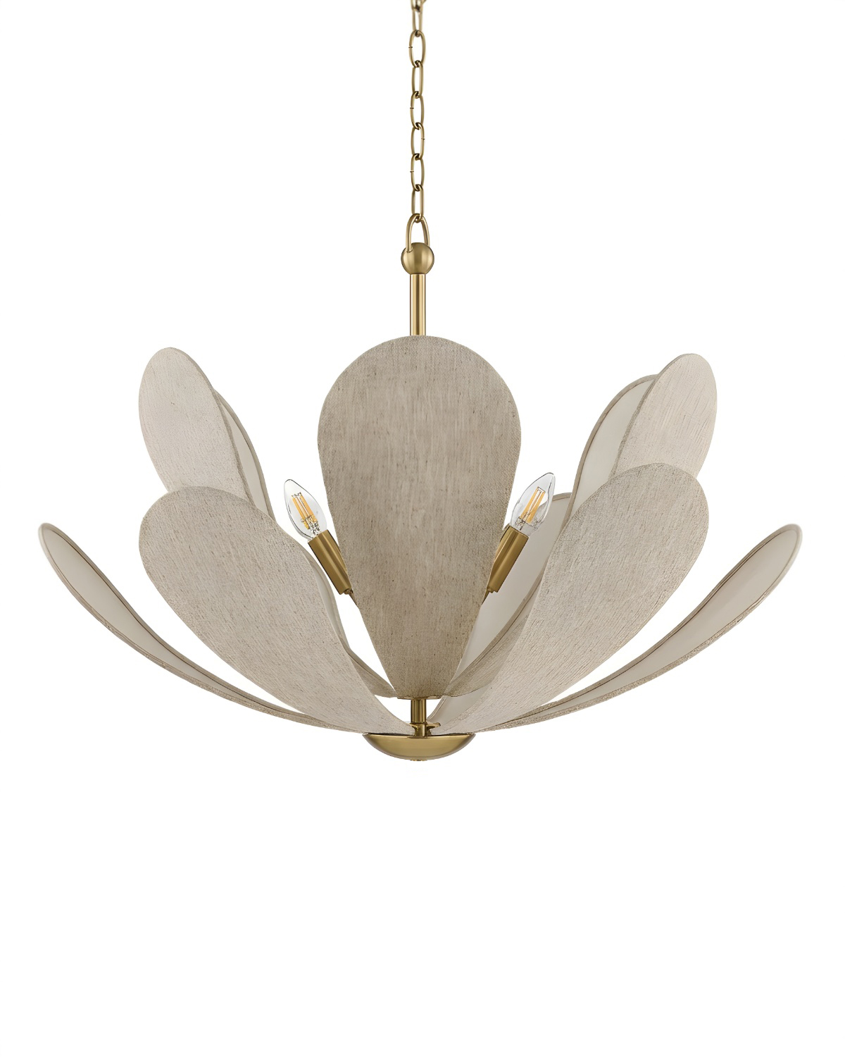 Золотистая люстра Флэк с бежевым абажуром Louvre Home LCH050825SWL