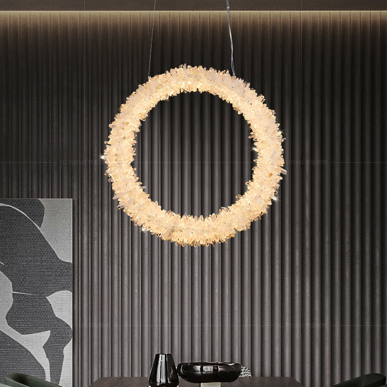 Подвесной светильник ROSLYN RING chrome D 80 by ImperiumLoft