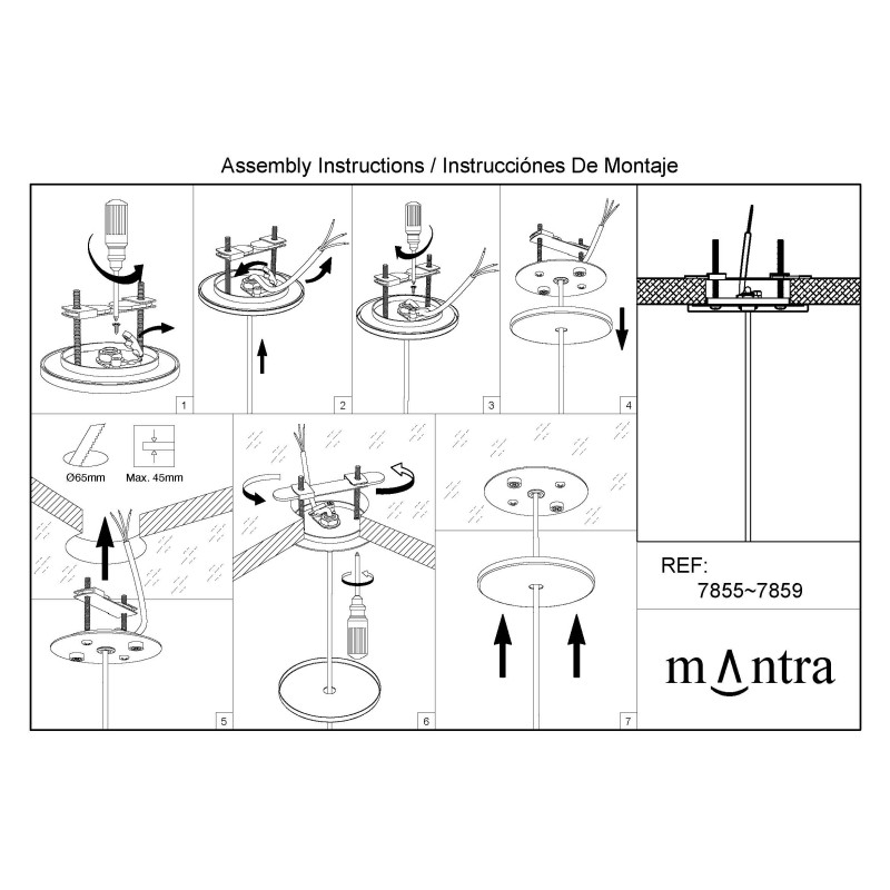 Подвесной светильник Mantra 8251+7856