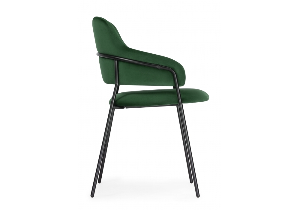 Стул Woodville Инклес темно-зеленый / черный глянец 483854