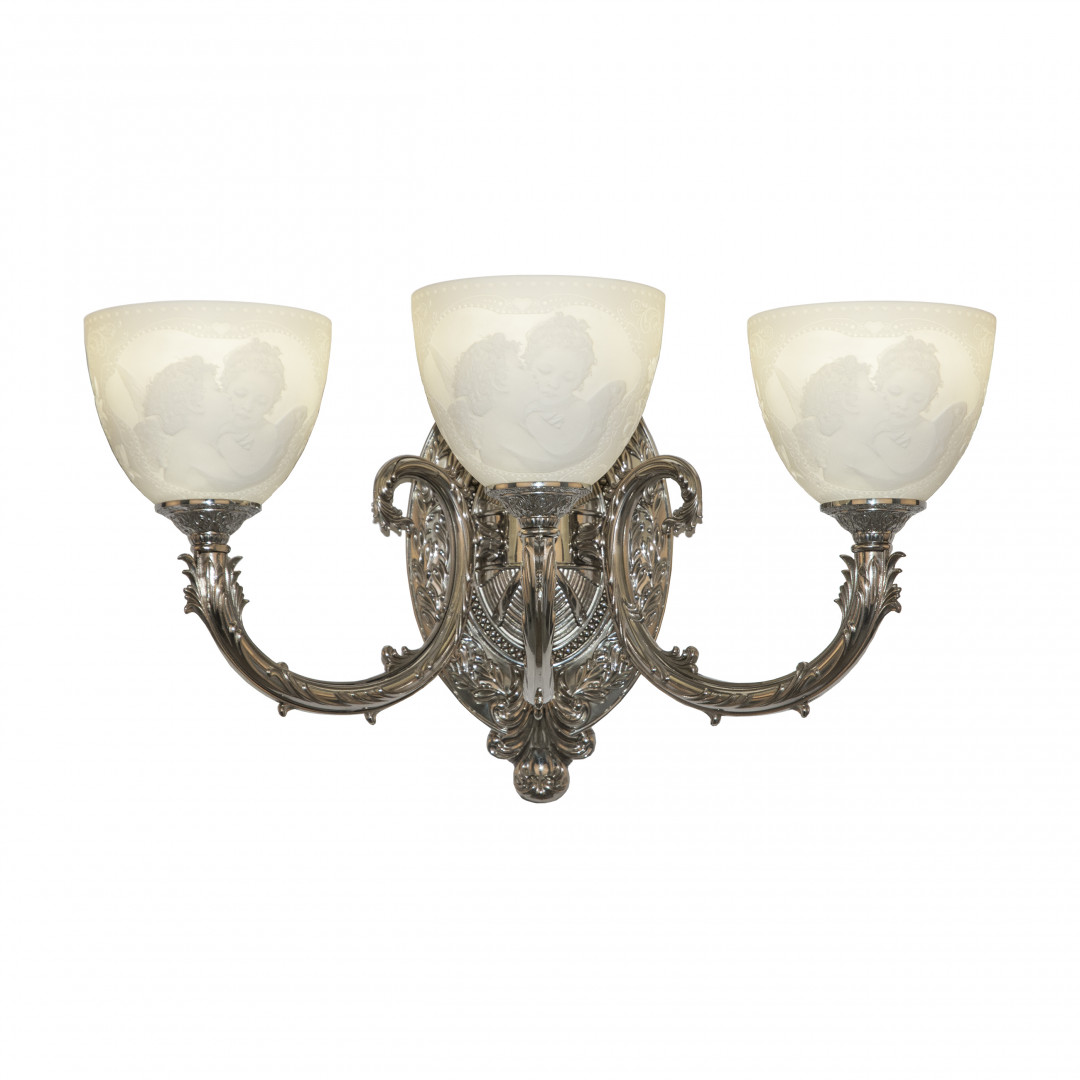 Бра бронзовые с хрусталём 7109B12/3/210 Ni P1 U Angel