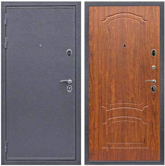 Дверь входная Graf Престиж Антик серебро / МДФ 6 мм ФЛ-140 Мореная береза