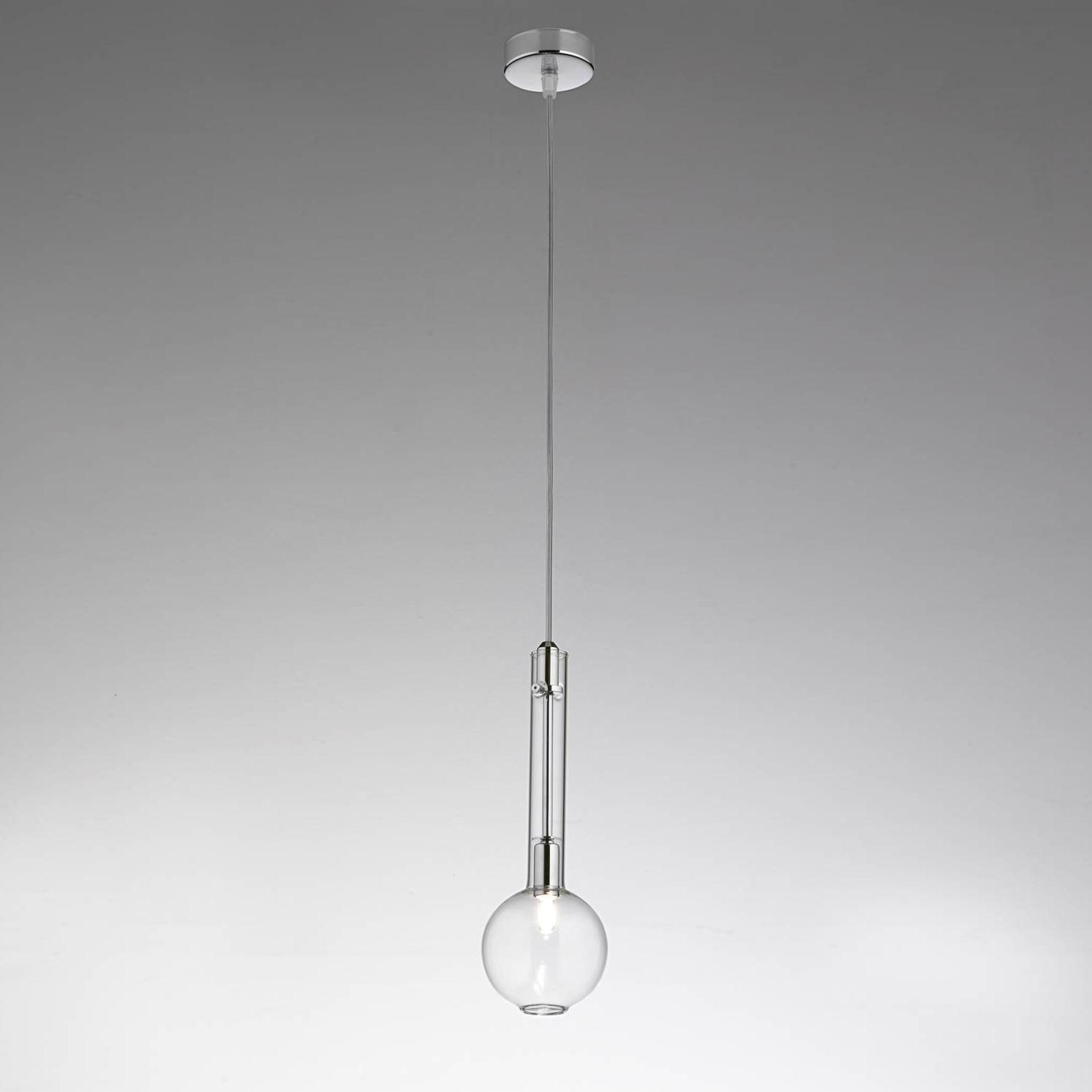 Подвесной светильник Selene Illuminazione Ampolla smoke/chrome 2804-030002 smoke/chrome