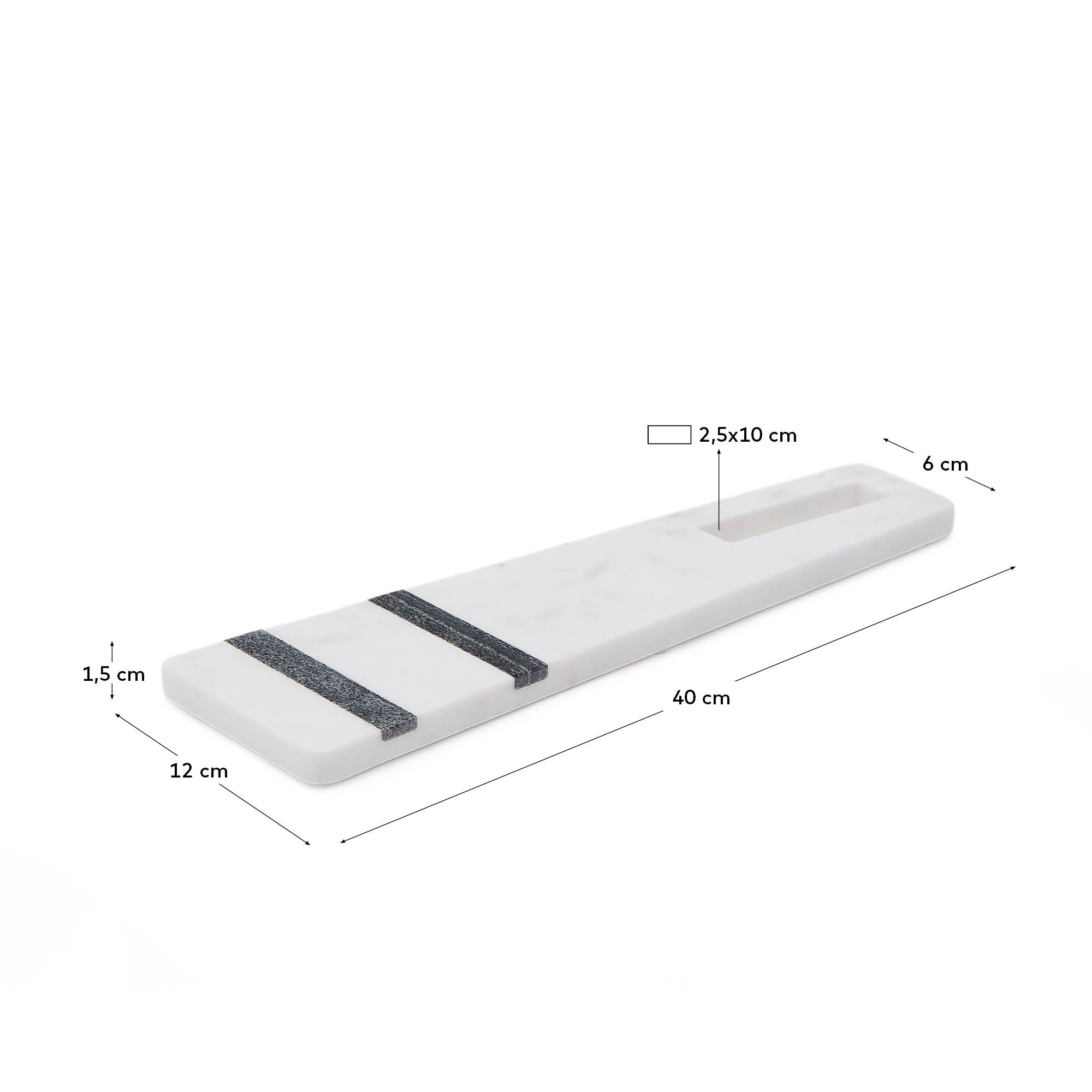 Cервировочная доска Nira из черно-белого мрамора La Forma (ex Julia Grup)