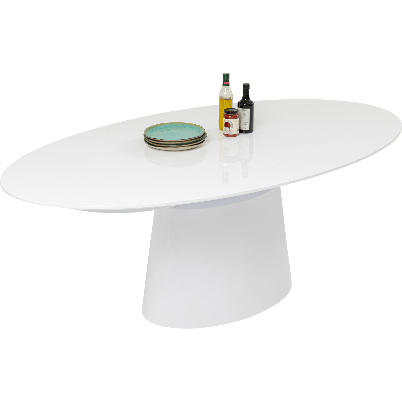 Стол раздвижной Benvenuto White Gloss200(50)x110cm KARE 40819