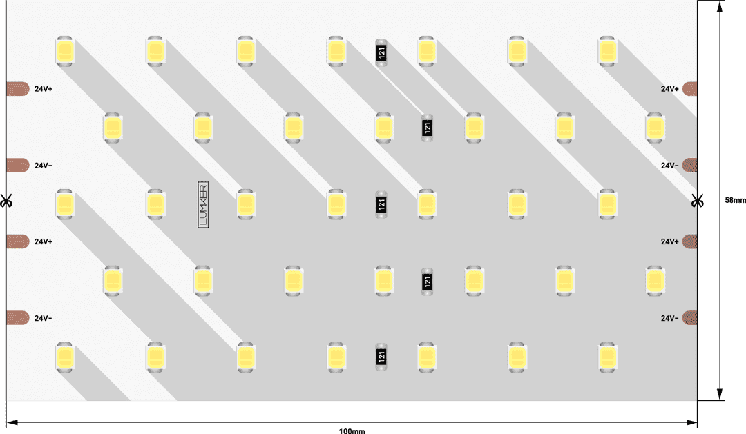 Лента светодиодная Lumker LK2H350-24-WW-33