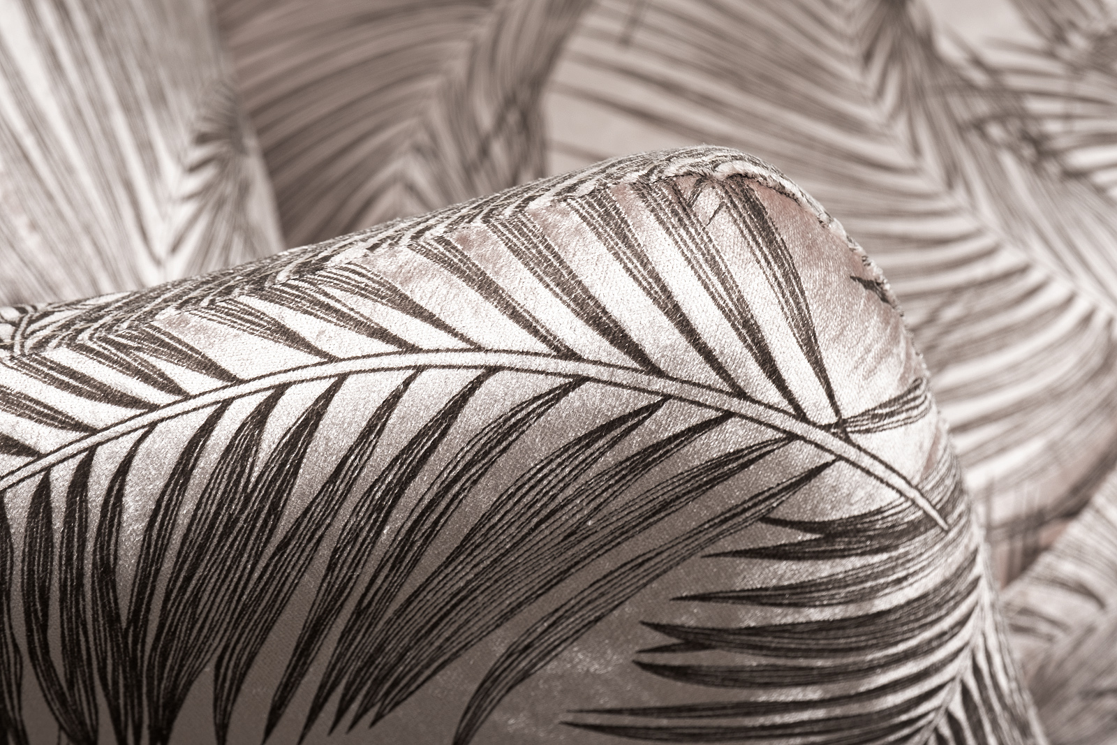 Кресло Verona вращающееся,вельвет принт листья Valdes110-BEG/бронза 70*77*80 Garda Decor VERONA-VALDES110-BEG