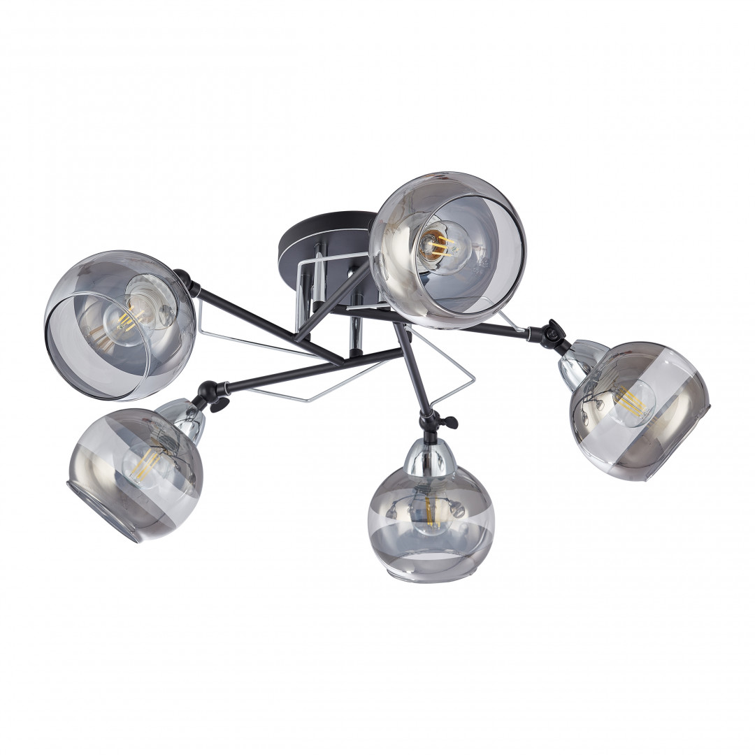 Люстра с плафонами 323685/5B BK+CR Arte Milano