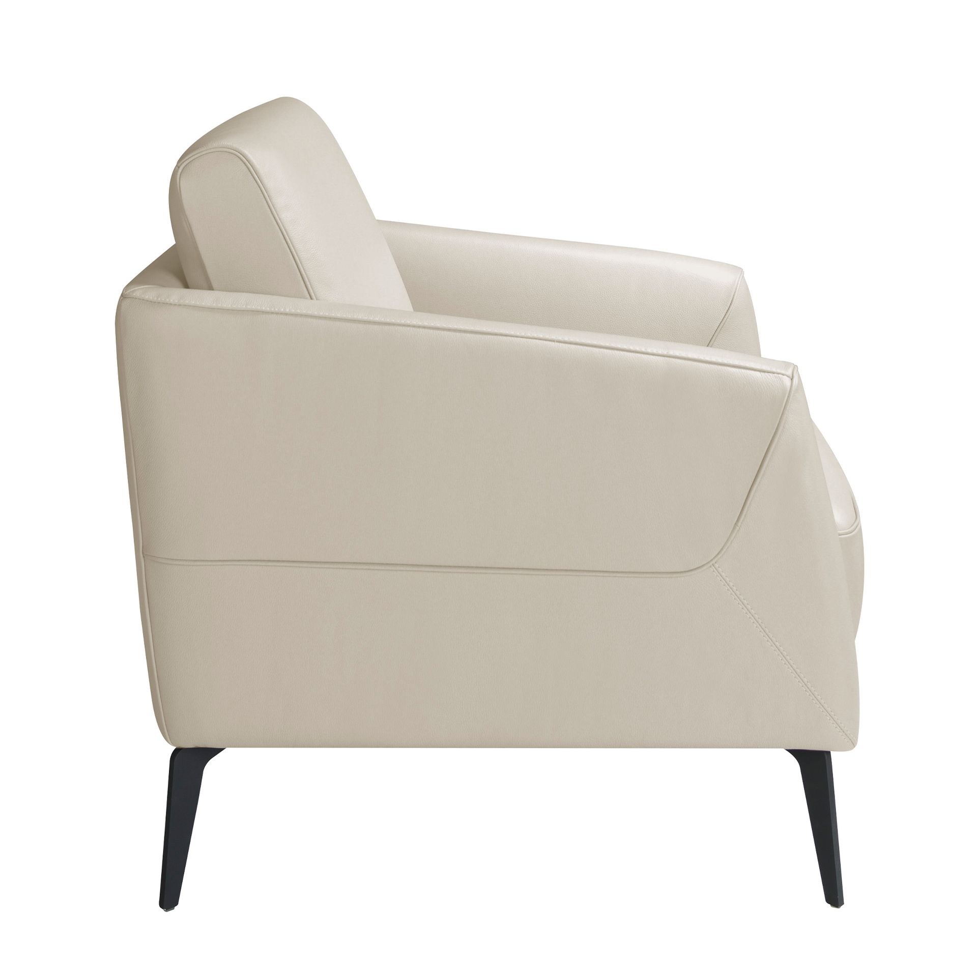 Кресло 5094/KF-A051-M5652 кожаное с черными стальными ножками Angel Cerda