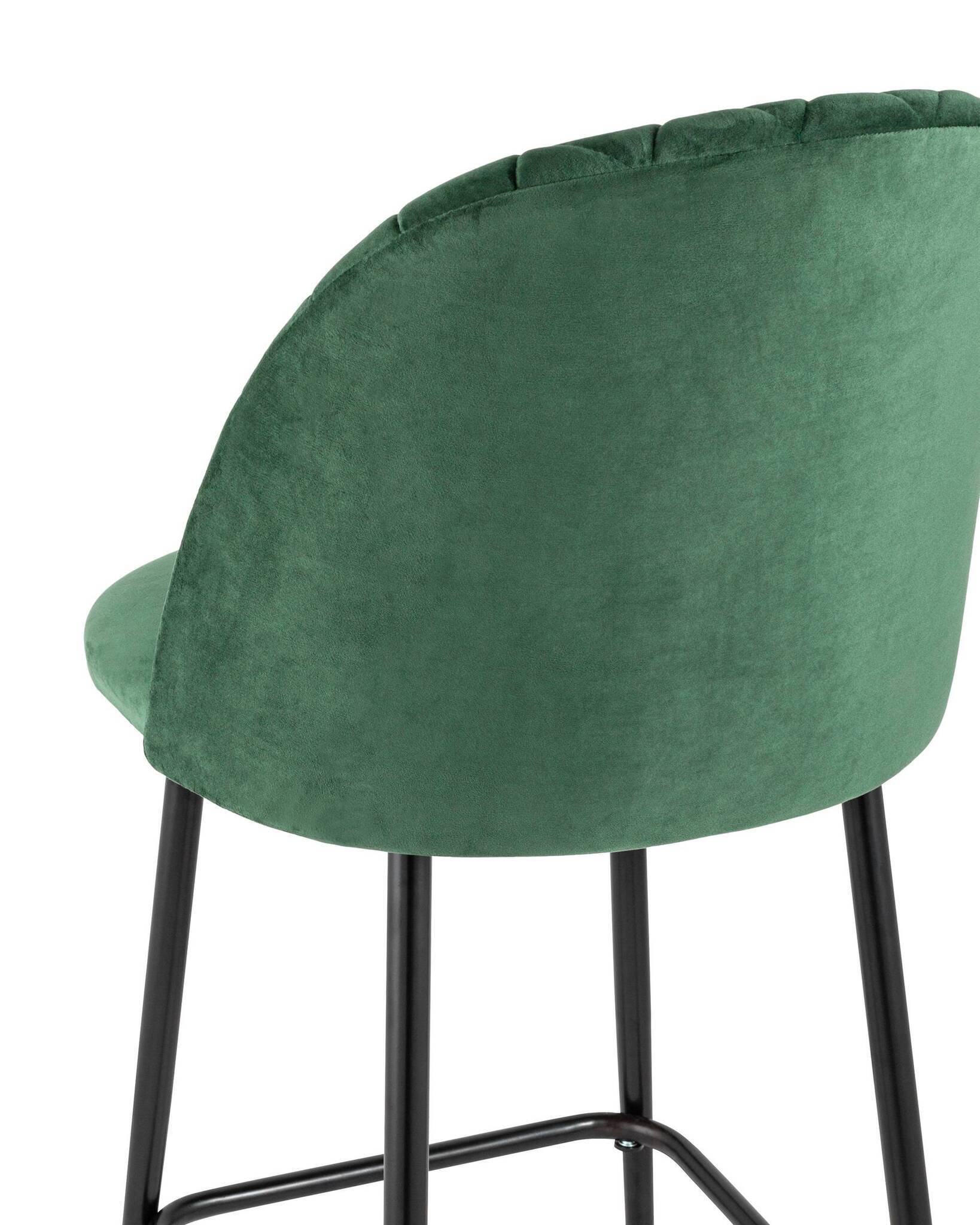 Стул полубарный Марсель велюр зеленый Stool Group