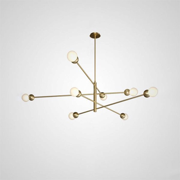 Люстра на штанге SALME L8 A Gold by ImperiumLoft