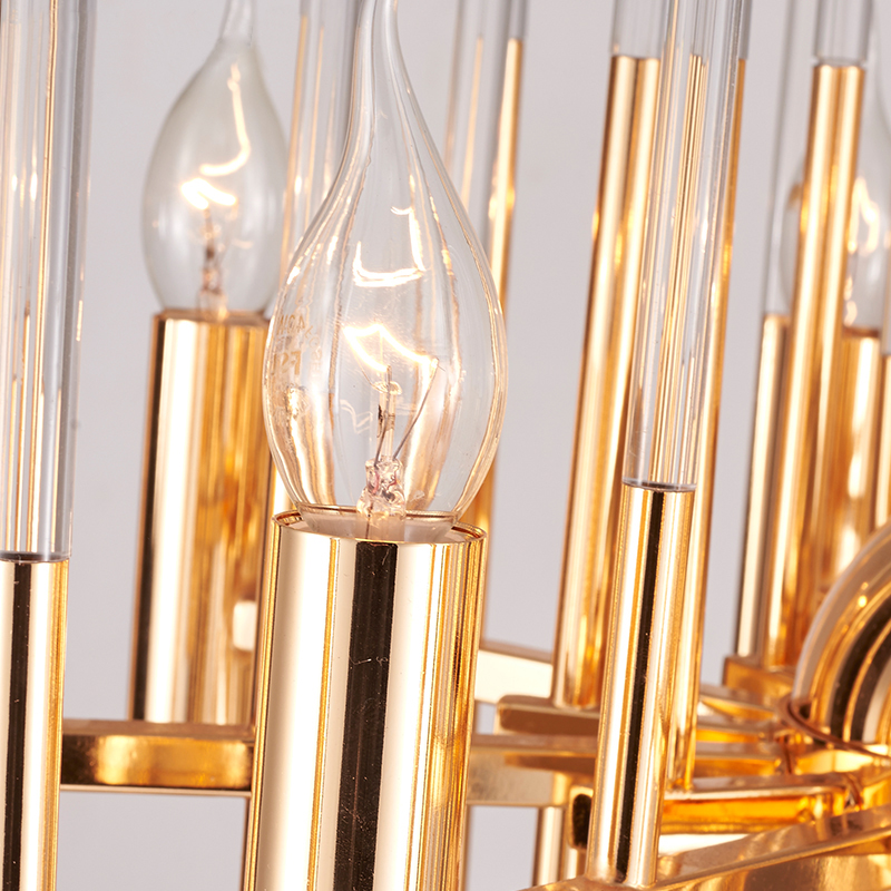 Люстра BRASS AND GLASS LOOP CHANDELIER D80 by ImperiumLoft