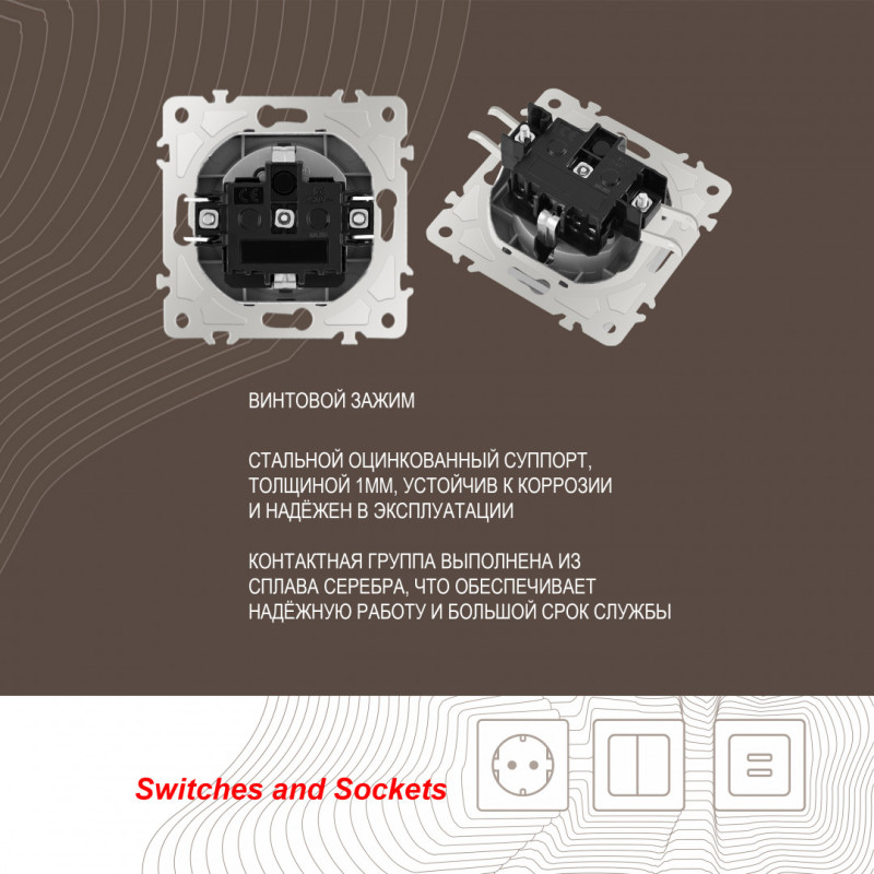 Розетка Arte Milano 206.41-1.silver