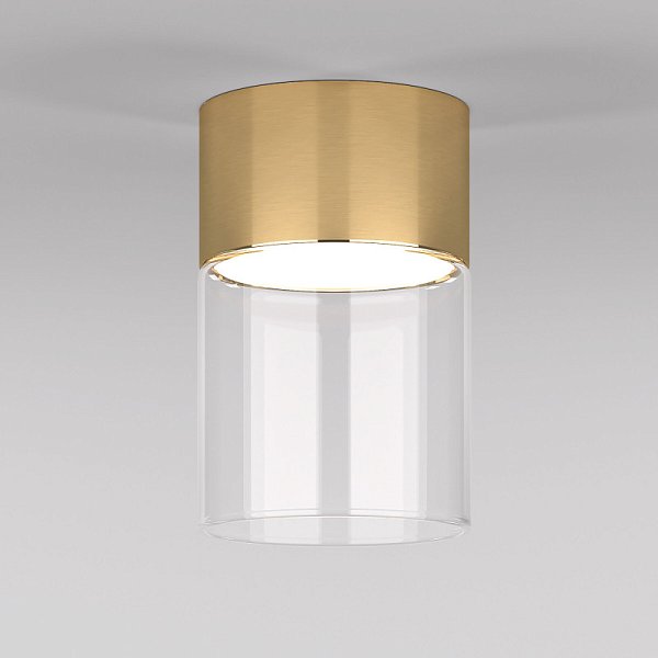 Накладной светильник Elektrostandard 25047/LED 10W 4000К латунь/прозрачный
