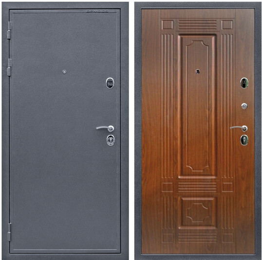 Дверь входная Graf Лондон 2 Антик серебро / МДФ 6 мм ФЛ-2 Мореная береза