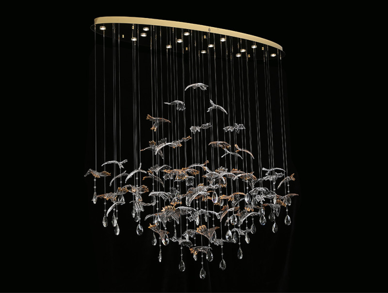 Подвесная люстра Newport 8220/140 С oval gold polished