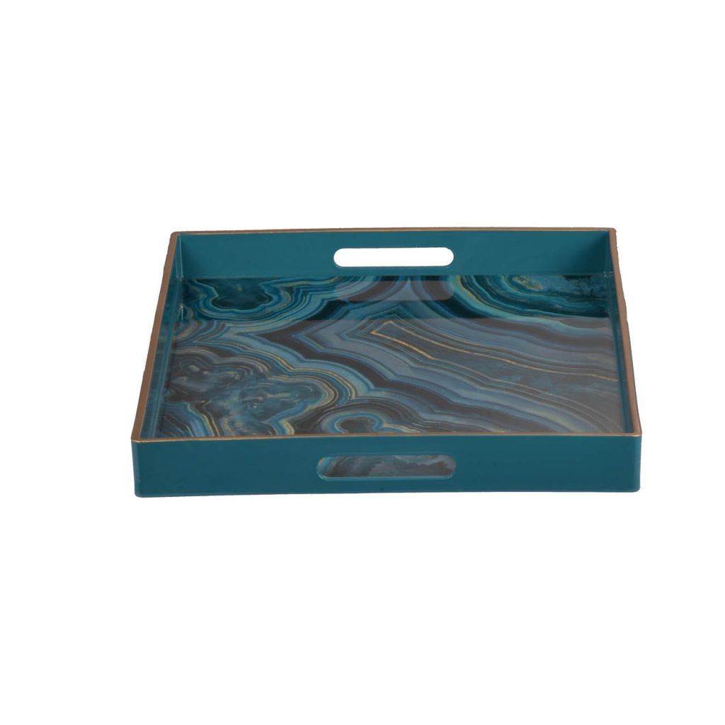 Подносы, набор Glasar DF43576-BLUE-DS