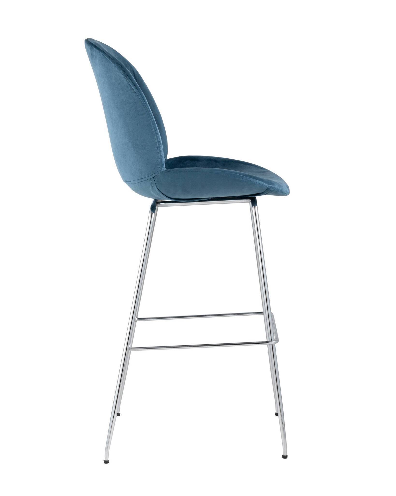 Стул барный Beetle со спинкой маренго хромированные ножки Stool Group