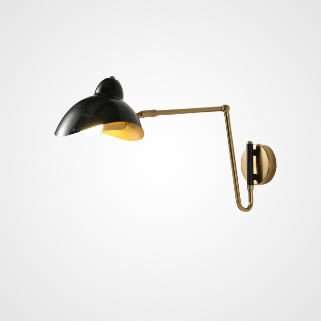 Настенный светильник HILDBORG L58 Brass Black Glossy by ImperiumLoft