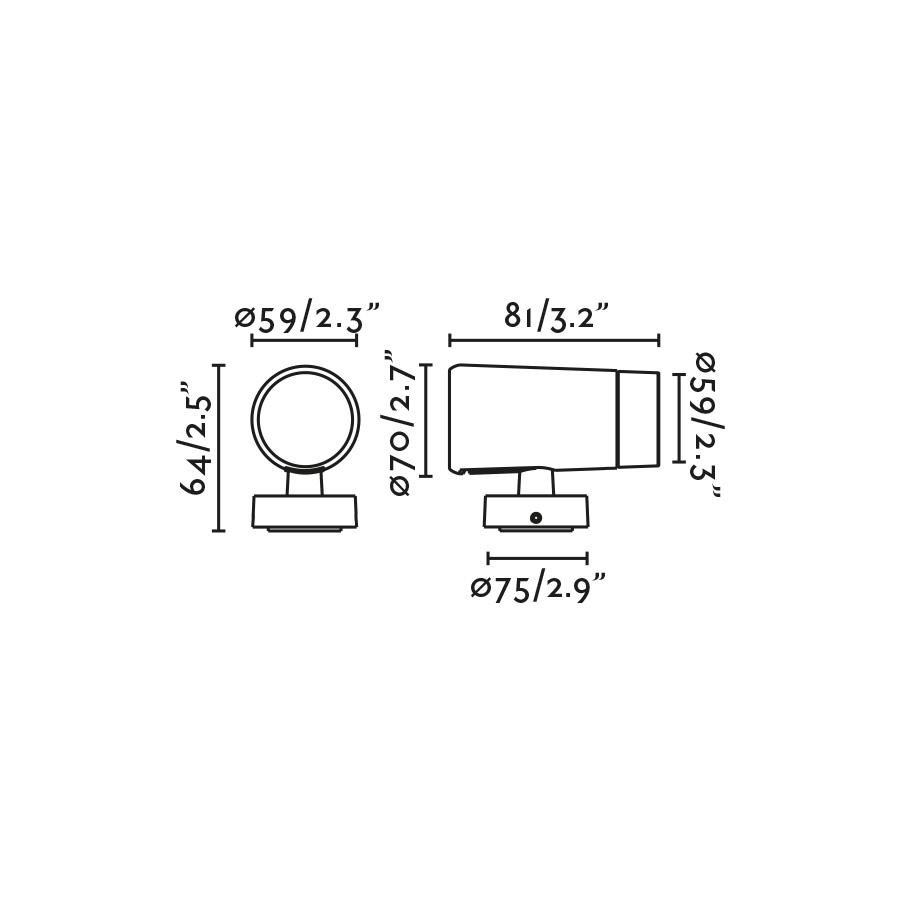 Проектор PUK черный Ш59 LED 12,5W 2700K 50° Faro