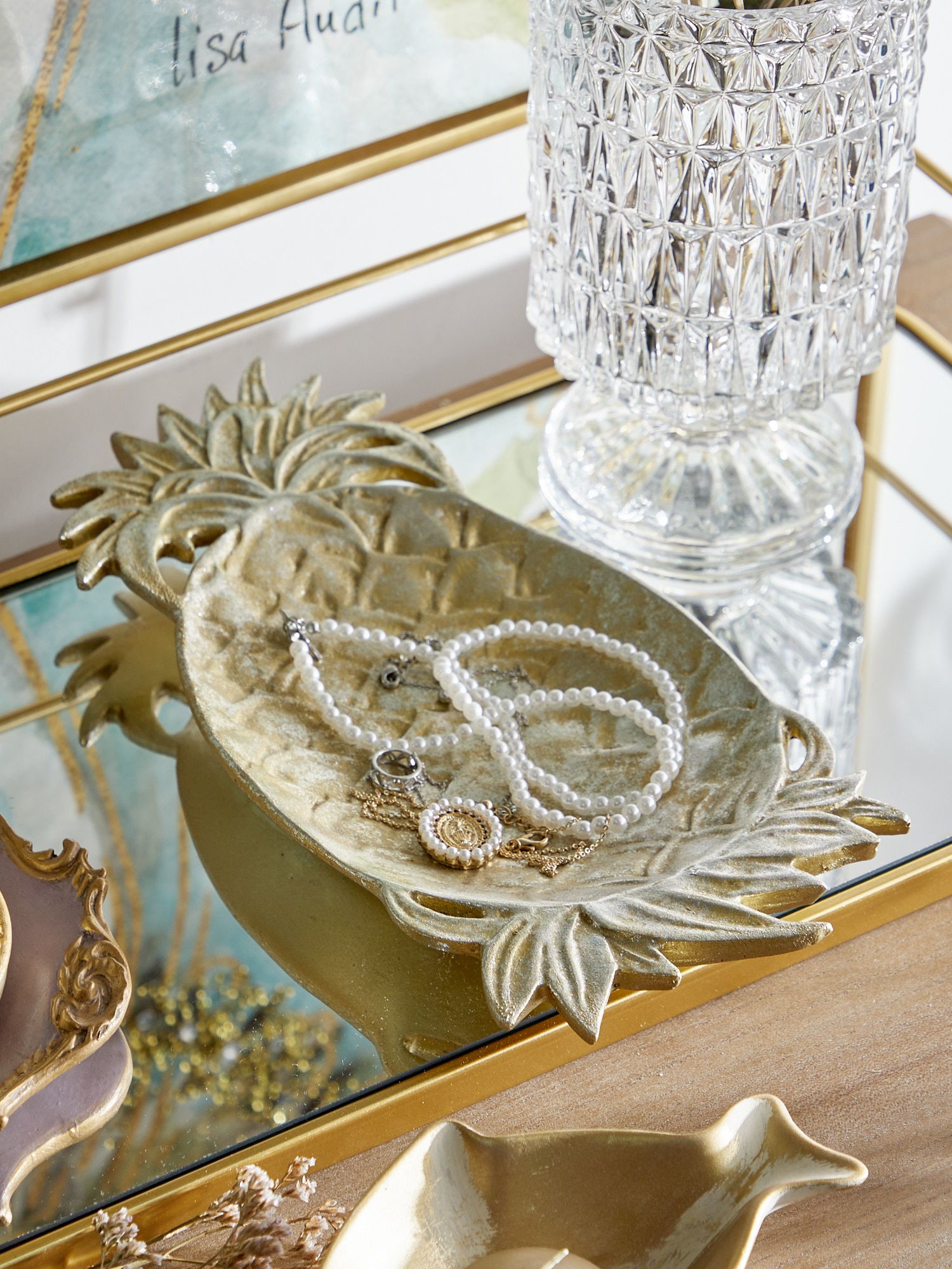 Блюдо декоративное Ананас Glasar 28-428