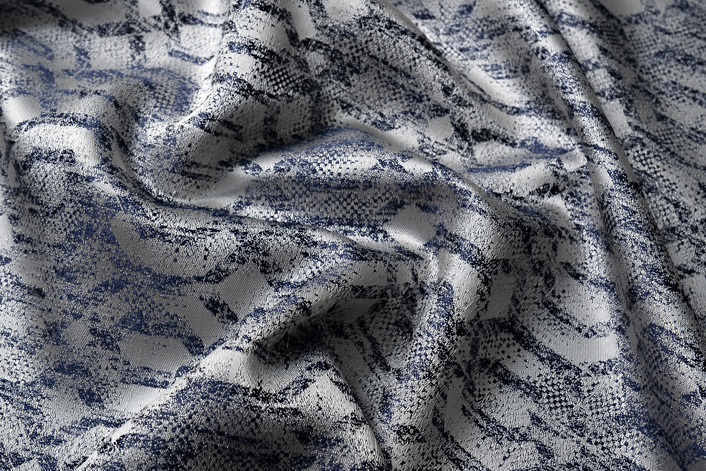 Ткань портьерная HOUSTON110 синяя Garda Decor 133DC-HOUSTON110-1145-SIN