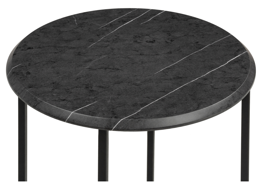 Журнальный стол Woodville Грейс мрамор черный / черный 516565
