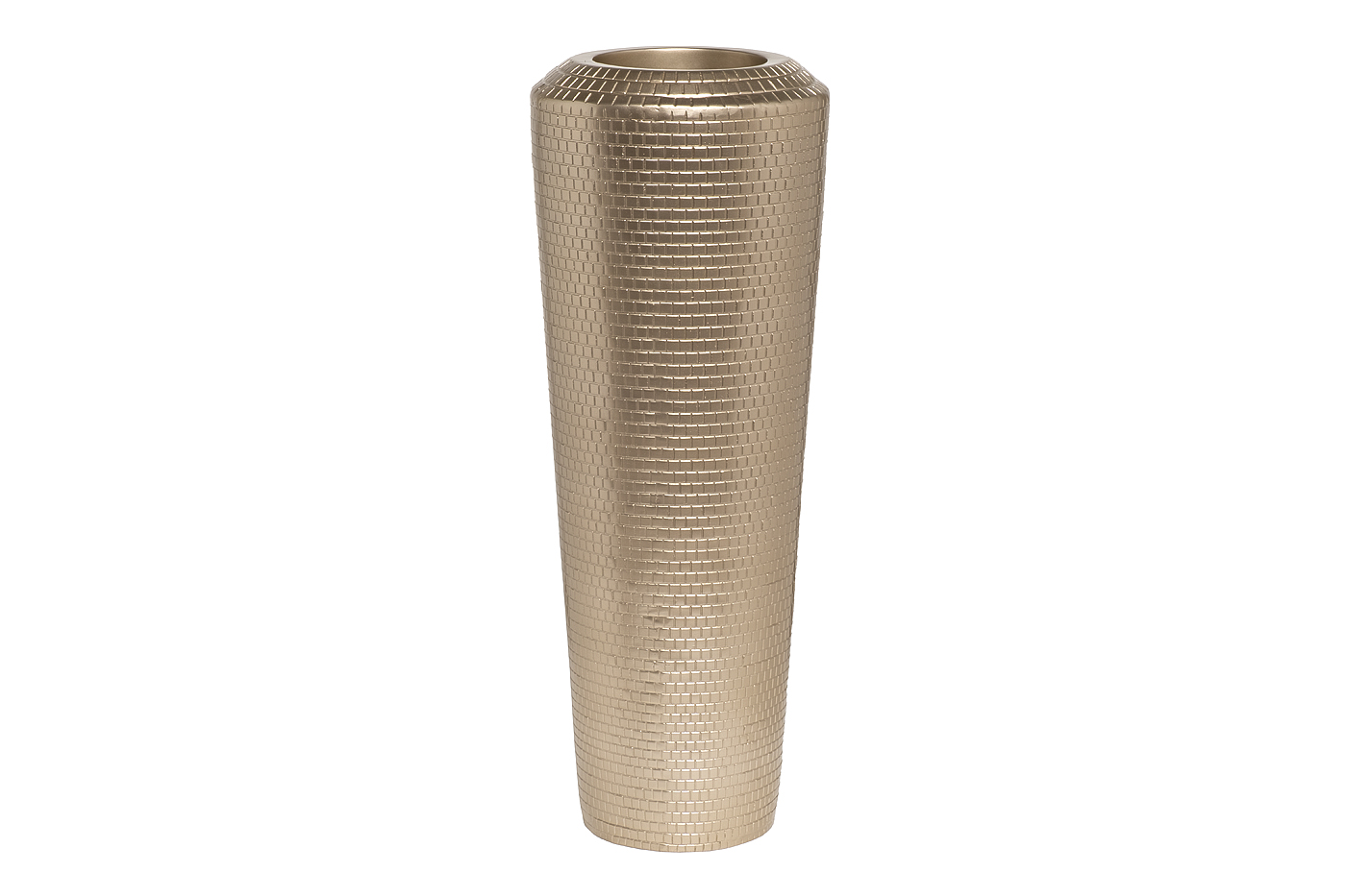 Кашпо с фактурной отделкой шампань Garda Decor ZS2060-36CH