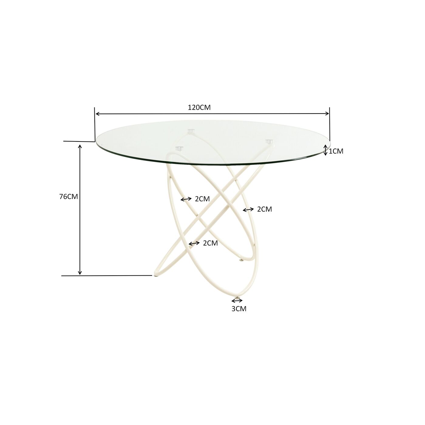 Стол Molekular Greige Ø120cm KARE 70727