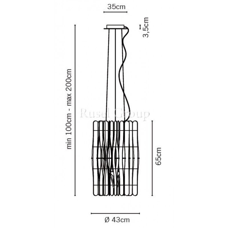 Подвесной светильник Fabbian Stick F23 A02 69