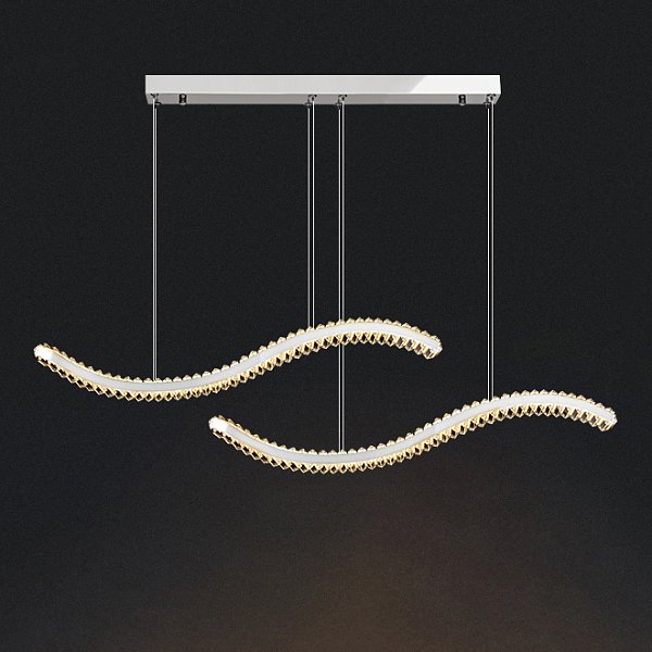 Подвесной светильник BERTOLDA W DUO B L120 Chrome by ImperiumLoft