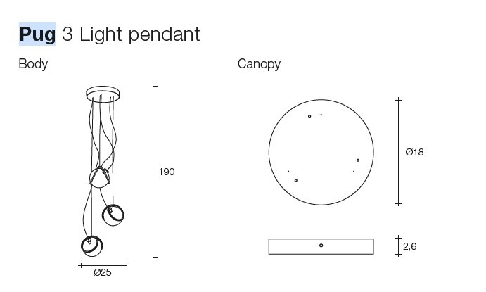 Подвесной светильник Terzani Pug clear