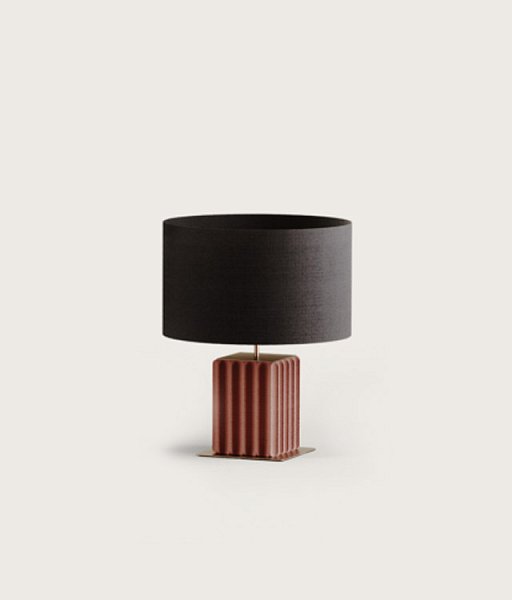 Настольная лампа Pire NAC 140/1 Matt black с абажуром 801021/41 Aromas del Campo