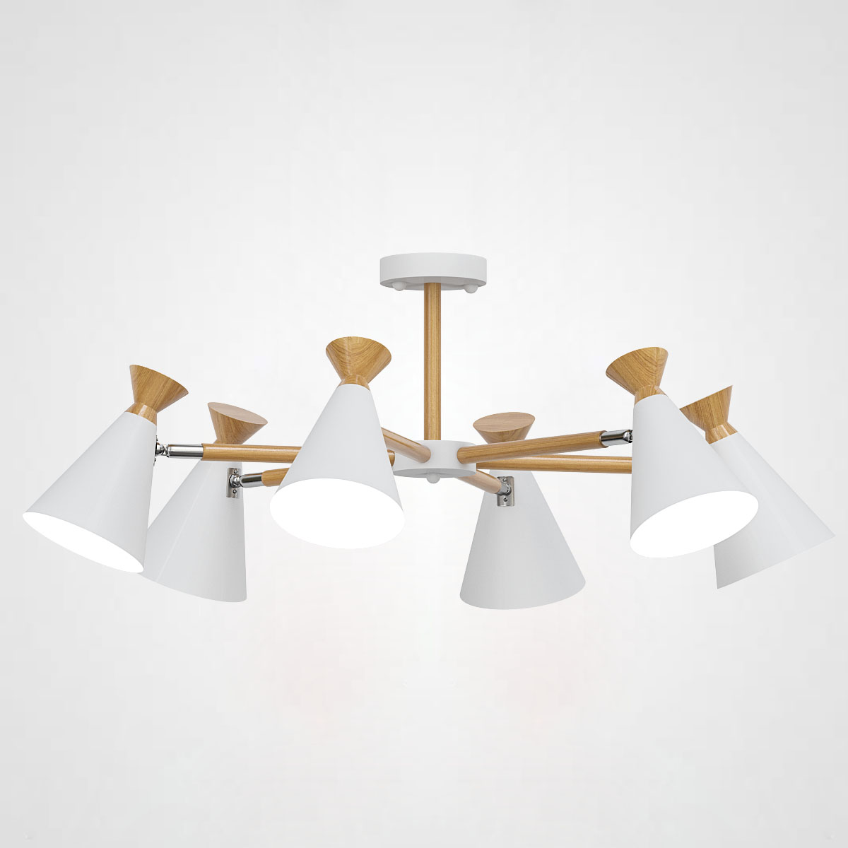 Люстра на штанге OLA D76.5 White by ImperiumLoft