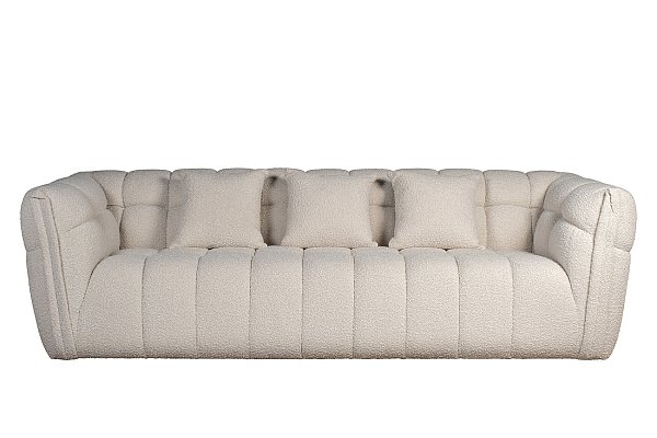Диван треестный букле белый Garda Decor ZW-26803