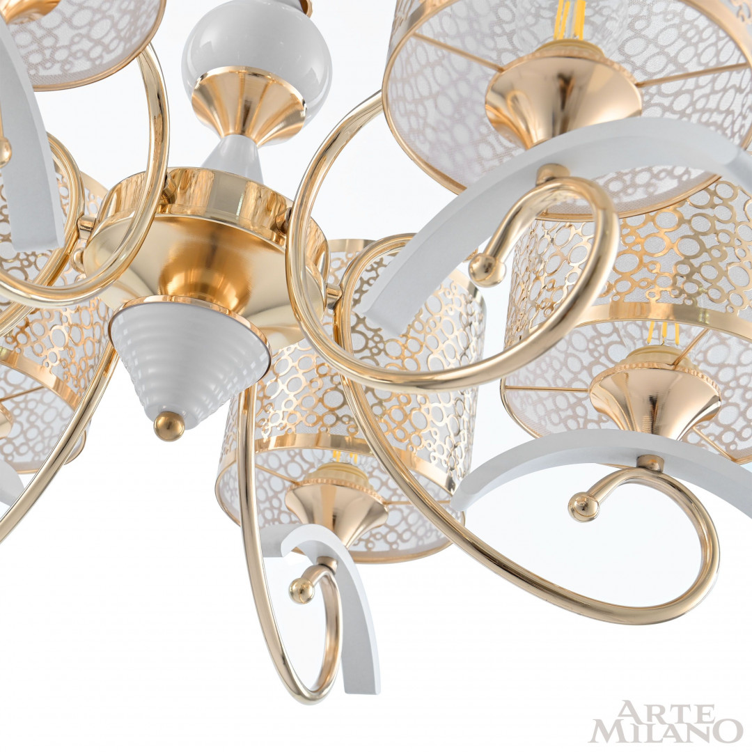 Люстра подвесная с плафонами 309787/6 Wh/Gd Arte Milano