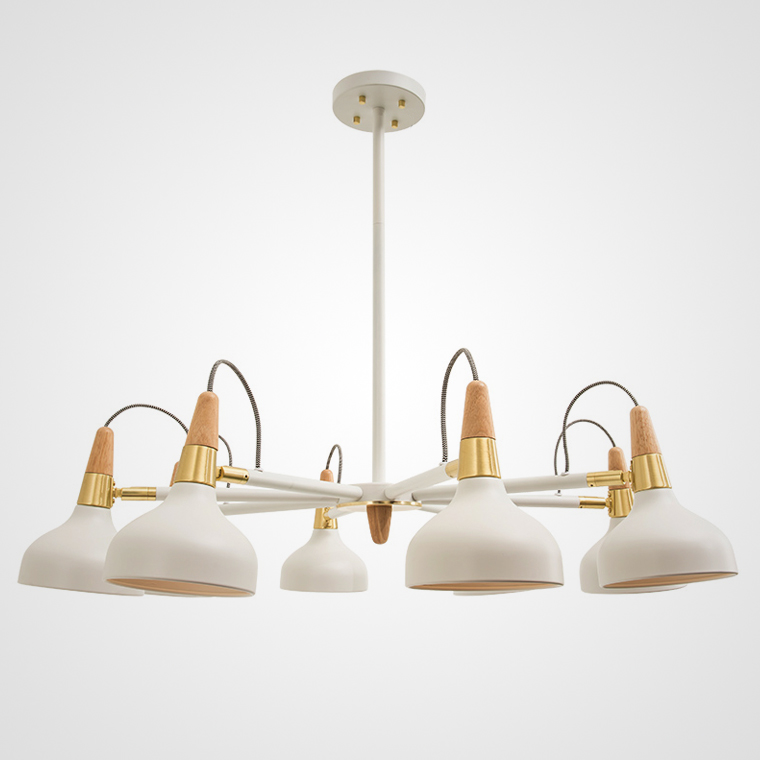 Люстра на штанге OPLAND A 8 lamps White by ImperiumLoft