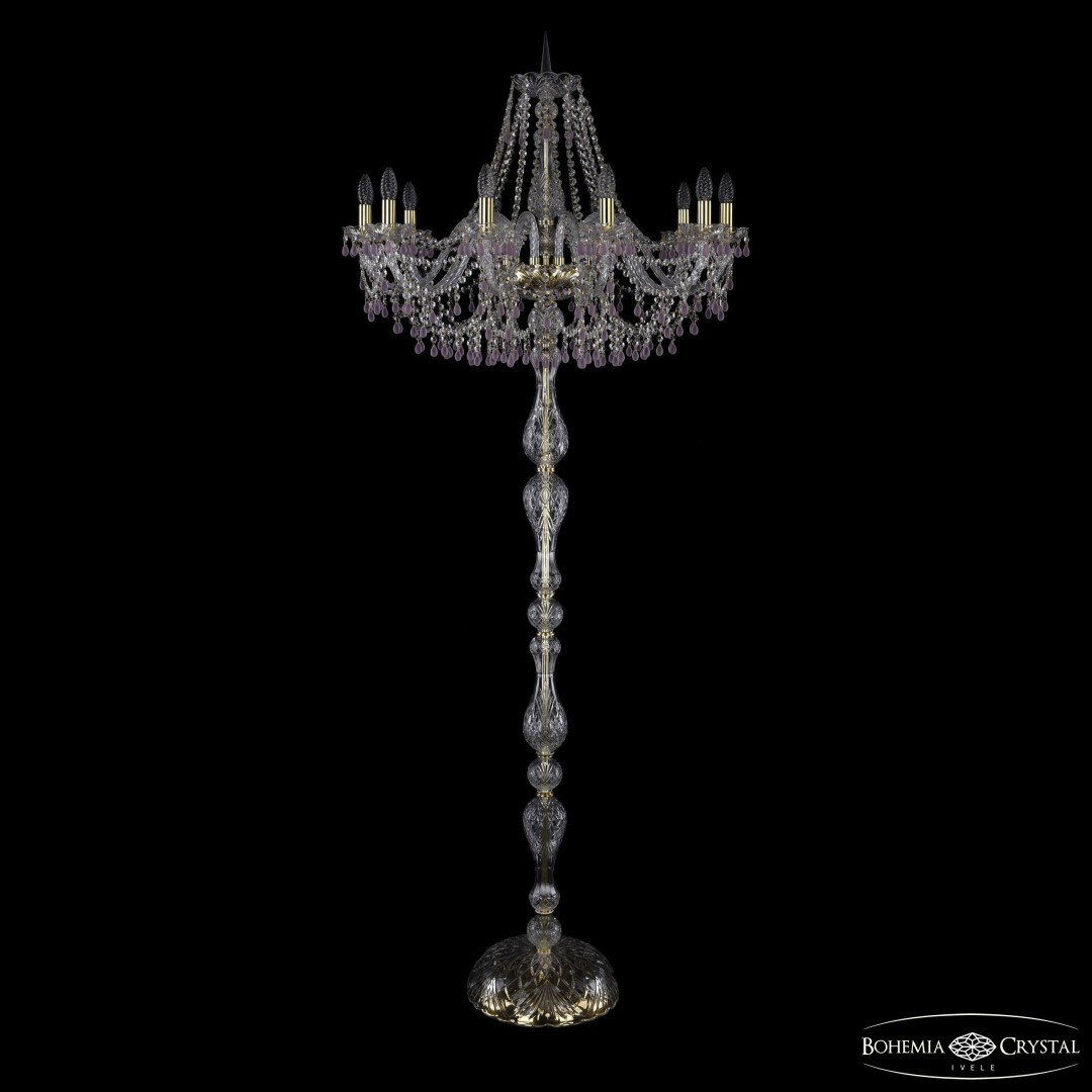 Торшер с хрустальными подвесками 1410T1/10/300-210 G V7010 Bohemia Ivele Crystal