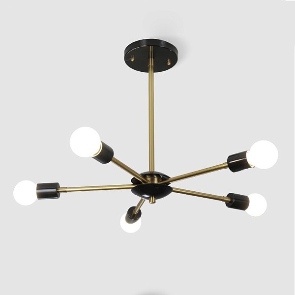 Люстра на штанге SPUTNIK D55 Gold/Black base by ImperiumLoft