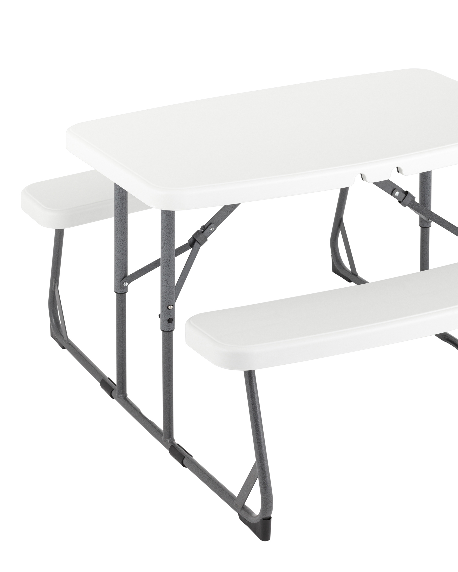 Комплект стола и двух скамеек Кейт детский раскладной белый Stool Group