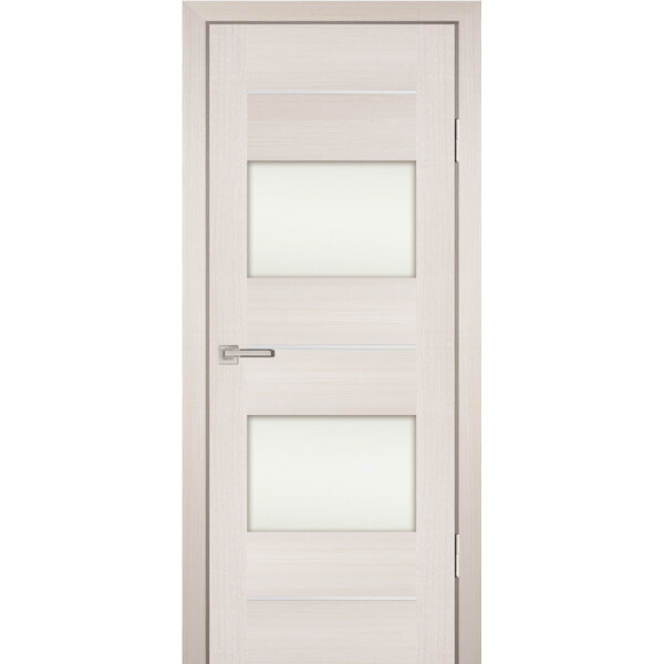 Межкомнатная дверь Graf PS-21 белый сатинат ЭшВайт Мелинга (2000 х 600)