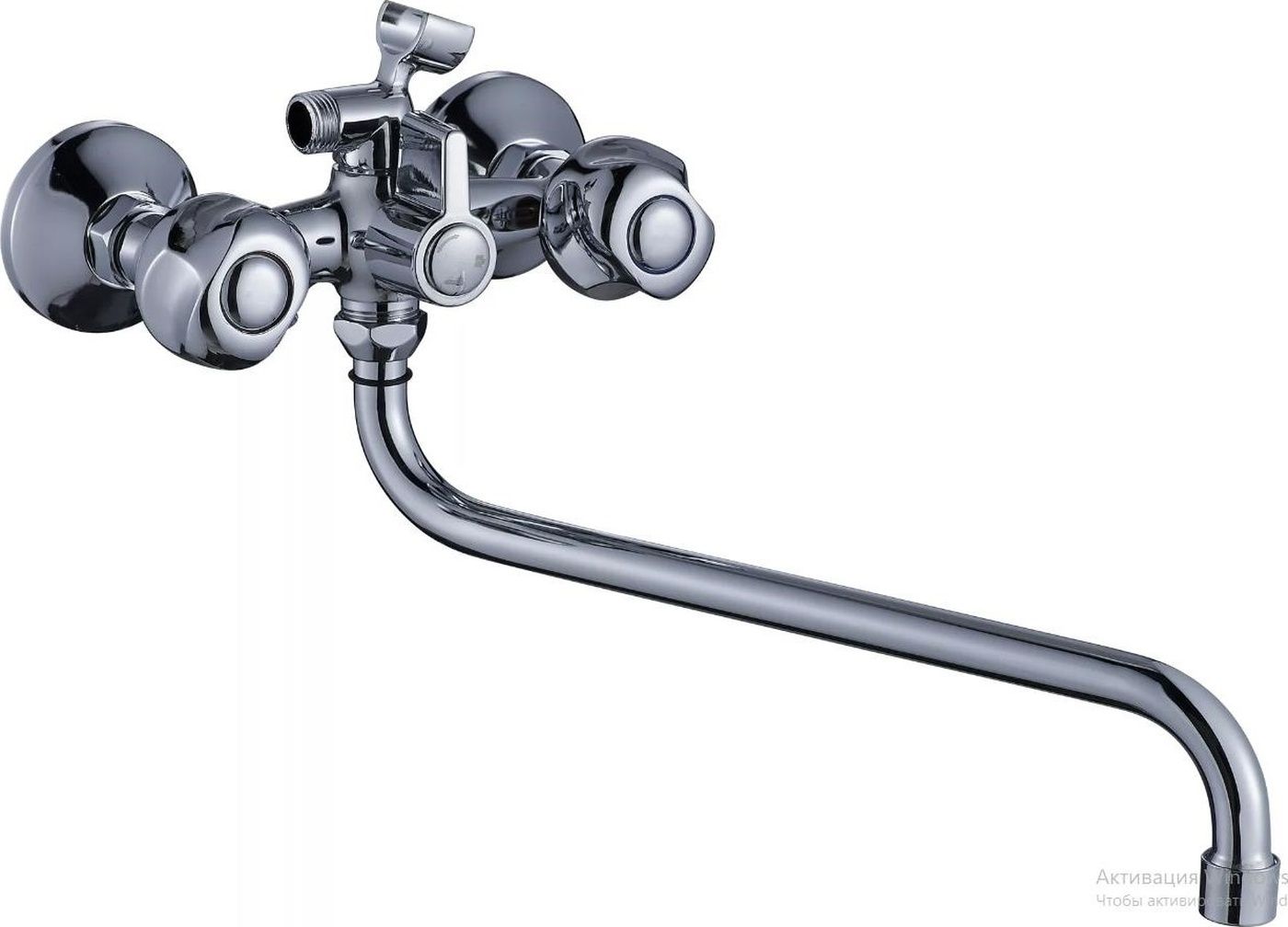 еситель для ванны с душем с длинным изливом двухвентильный Glasar S78321-35S