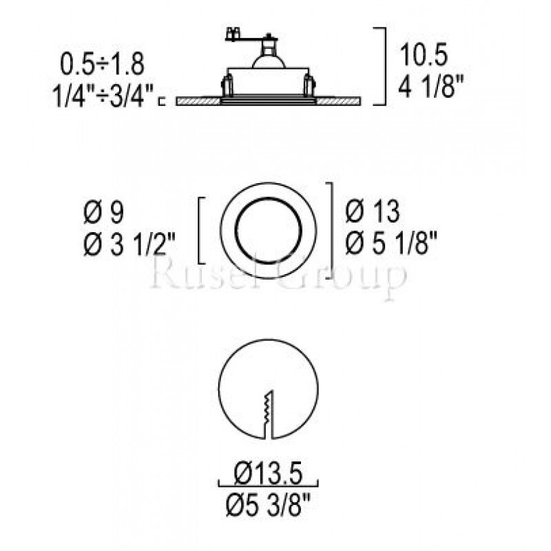 Встраиваемый светильник Leucos SD 087V